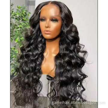 wholesale prices virgin 100% mink remy brazilian with baby hair wigs human hair 13*6 hd lace front body wave wig